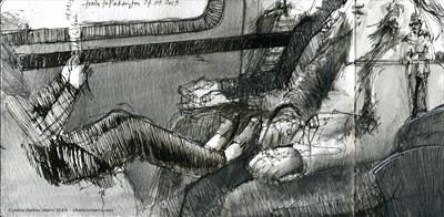 Feet up on the Paddington train